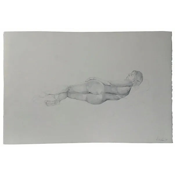 Vintage C.1988 New York State Arts College Student -Artist Female Nude Figure Drawing For Sale