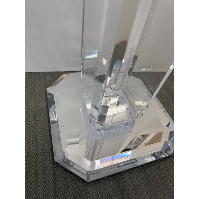 Circa 1990 Mikhail Loznakov Lucite Sculpture Pedestal, Signed For Sale In San Francisco - Image 6 of 12