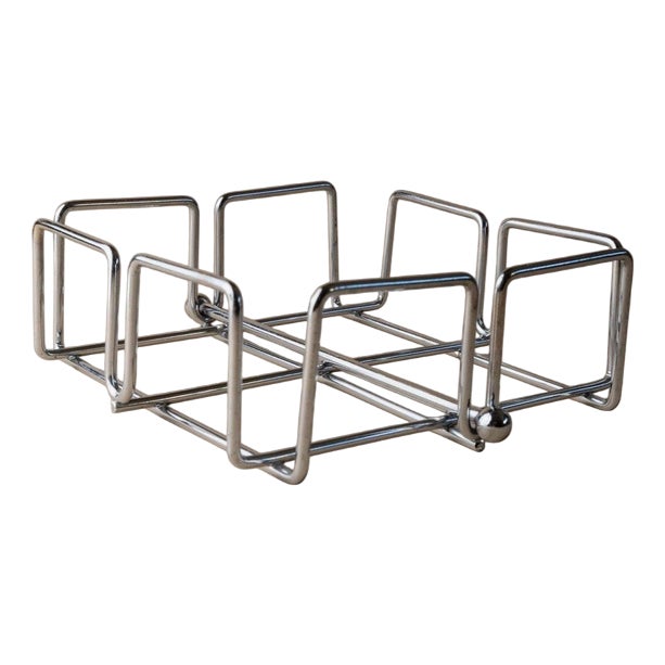 Space Age Chrome Napkin Holder, Italy, 1980s For Sale