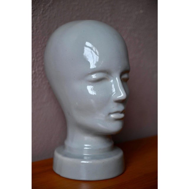 1970s Enamelled Ceramic Mannequin Head, West Germany, 1970s For Sale - Image 5 of 10