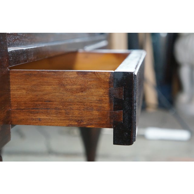 Antique Early 20th C. American Mahogany Spinet Writing Desk Console Hall Table For Sale - Image 10 of 18