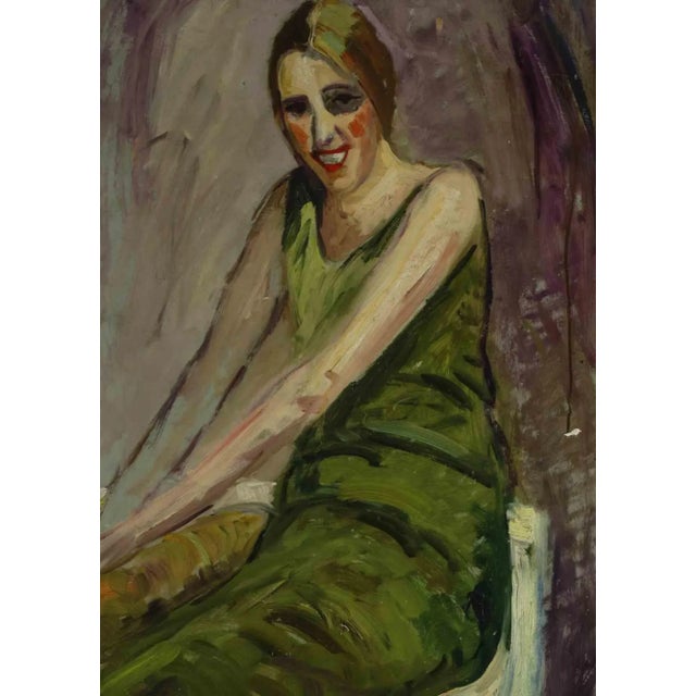 Woman is an original modern artwork realized by Antonio Feltrinelli in 1930s. Mixed colored oil painting on board Not...