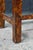 Brown Vintage Chinese Chippendale Faux Tortoise Shell Pierced Trellis Bench Arm Chair For Sale - Image 8 of 18