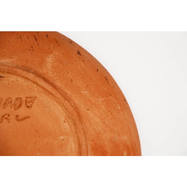 1960s Low Relief Plate Depicting Two Roosters Fighting, Portuguese Studio Pottery For Sale - Image 12 of 12