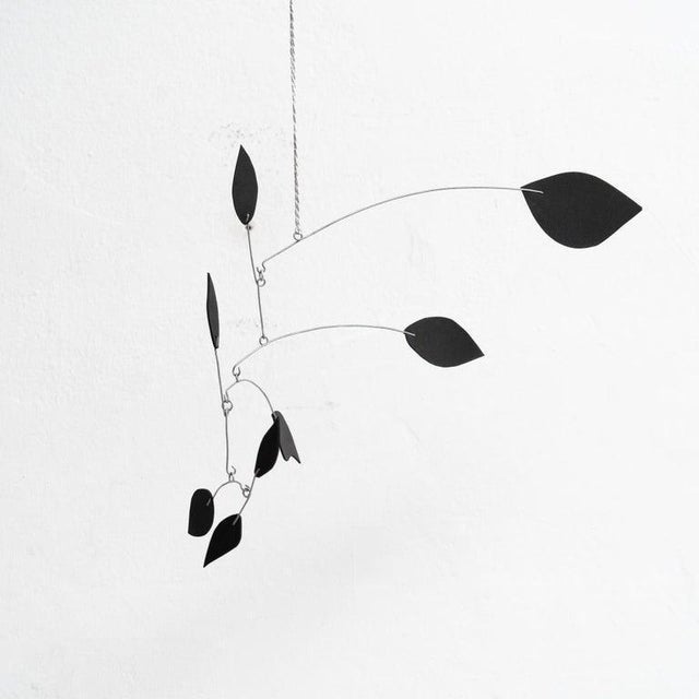 Unknown, Enchanting Dynamics: Iron and Foam Kinetic Sculpture Black in Play, 1990s, Metal For Sale - Image 15 of 16