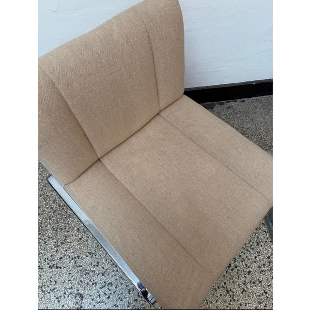 Mid-Century Modern Chrome Cantilever Lounge Chair, 1970s For Sale - Image 4 of 8