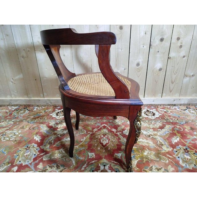 Louis XV Style Caned Office Chair For Sale - Image 6 of 8