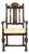 Berkey & Gay Antique English Jacobean Carved Walnut Armchair, Circa 1920s For Sale