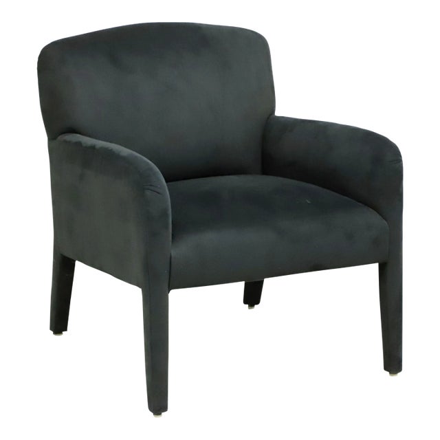 Classic Gallery Contemporary Beau Green Velvet Club Chair For Sale