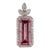4.4Ct Pink Tourmaline Pendant With Earth Mined Diamonds Accents: Solid 14k Gold For Sale
