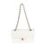 Traditional White Quilted Caviar Small Classic Double Flap Handbag For Sale - Image 3 of 5