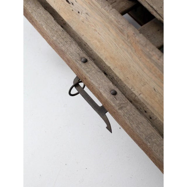 Farmhouse Antique Primitive Wooden Sled For Sale - Image 3 of 13
