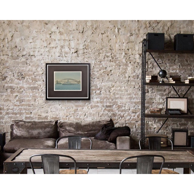 Eric Tufnell, HMS Newcastle in Sydney Harbour, 1956, Watercolour, Framed For Sale - Image 15 of 18