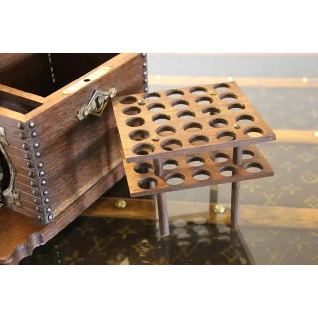 French Cigar Box with Bronze Dog in Dog House, 1890s For Sale - Image 10 of 16