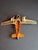 Share Vintage 1930s Hubley Cast Iron Tat Nc-491 Dual Prop Airplane Toy Orange Nickel For Sale - Image 11 of 15