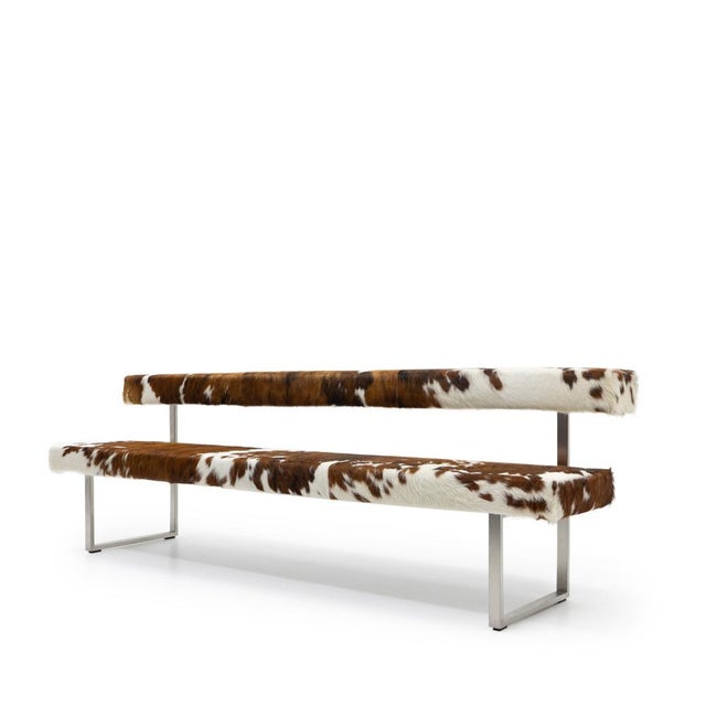 Swiss Design Permesso Bench in Cowhide from Girsberger, 2008 For Sale - Image 14 of 14