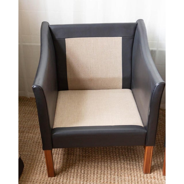1970s Danish Skippers Møbler Leather Lounge Chairs - A Pair For Sale - Image 12 of 16