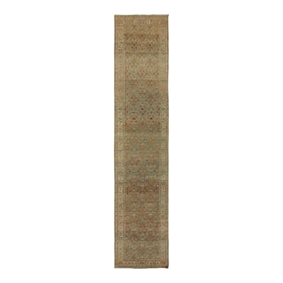 Antique Distressed Bidjar Runner With Floral Geometric Pattern - Rug & Kilim For Sale