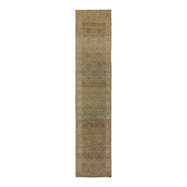 Antique Distressed Bidjar Runner With Floral Geometric Pattern - Rug & Kilim For Sale