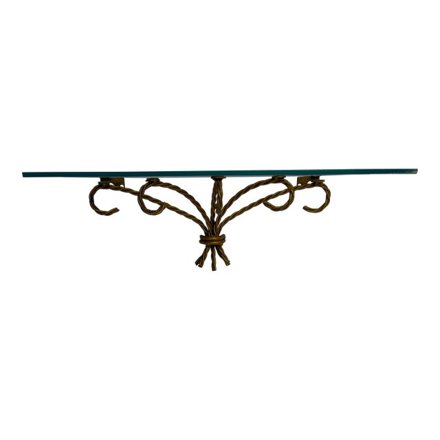 Vintage Hollywood Regency Style Wall Shelf-a Set For Sale