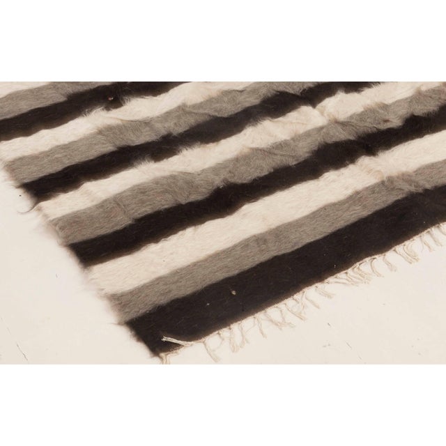 Textile Taurus Collection Modern Striped Goat Hair Rug by Doris Leslie Blau For Sale - Image 7 of 8