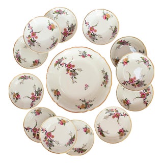 Porcelain Fruit Dessert Service from Bernardaud Limoges, 1960s, Set of 13 For Sale