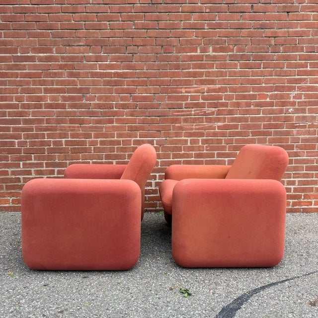 Herman Miller Pair of Herman Miller Wilkes “Chiclet” Lounge Chairs by Ray Wilkes 1970s For Sale - Image 4 of 11