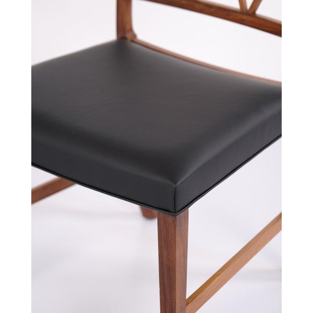 Dining Chairs in Rosewood attributed to Ole Wanscher for A.J. Iversen, 1940s, Set of 4 For Sale - Image 8 of 13