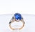 Art Deco Platinum Blue Sapphire Ring, 5.76ct No Heat, Diamonds, 1930 For Sale - Image 4 of 11