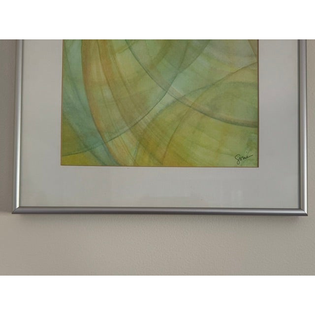 1990s 1990s Soni Wright Signed "Maru" Series Abstract Watercolor "Safe Voyage Home" For Sale - Image 5 of 9