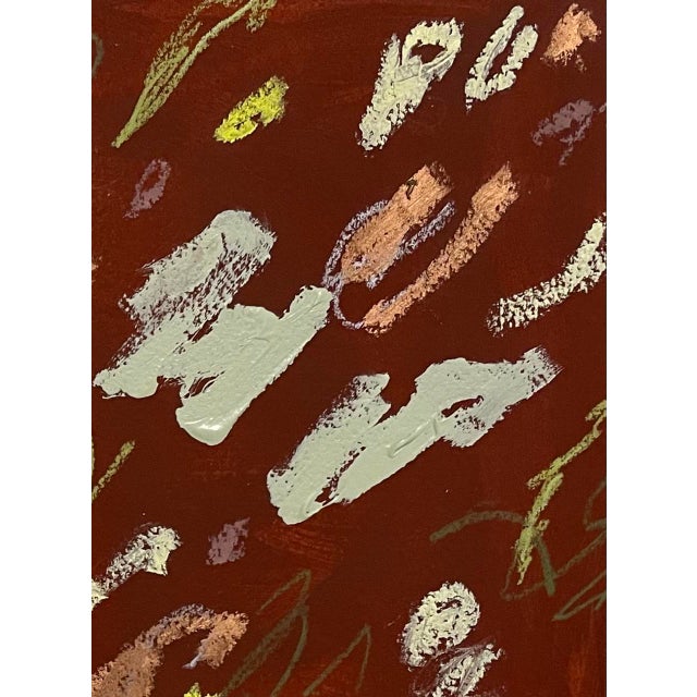 "Meadow" Contemporary Abstract Oil and Acrylic on Paper by Lacey Berry For Sale - Image 4 of 4