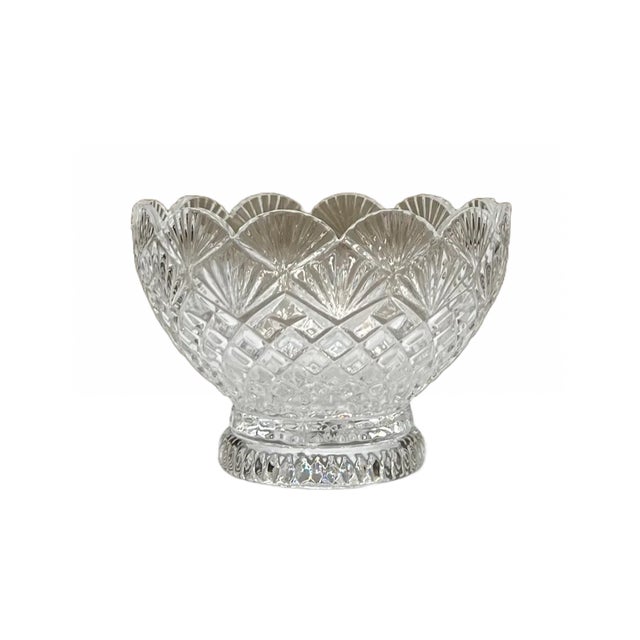 Vintage American Cut Glass Serving Bowl For Sale - Image 4 of 4