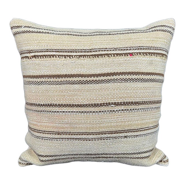 Turkish Hemp Pillow Cushion Natural Beige Brown Pillow Cushion Cover 20x20 For Sale