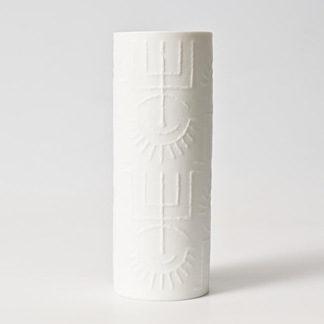 Mid-Century Modern White Bisque Porcelain Vase by Cuno Fischer for Rosenthal, 1960s For Sale - Image 3 of 7