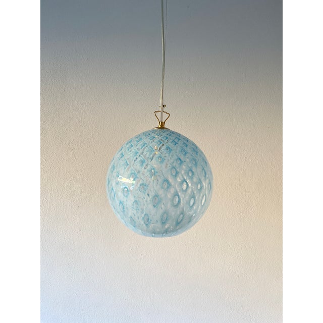 Blue Macrame S25 Murano Ceiling Lamp from La Murrina, 1990s For Sale - Image 8 of 18