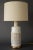 1950s Mid Century Bitossi Style White & Gold Ceramic Table Lamp For Sale - Image 9 of 9