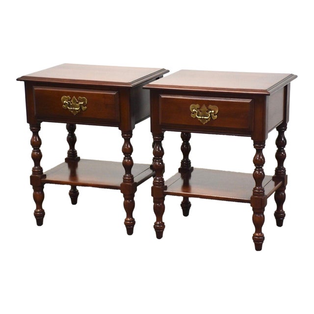 Solid Cherry Nightstands by Harden a Pair Chairish