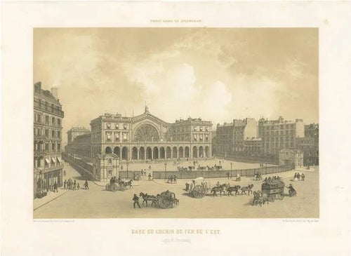 Benoist, The East Station in Paris, 1861, Print