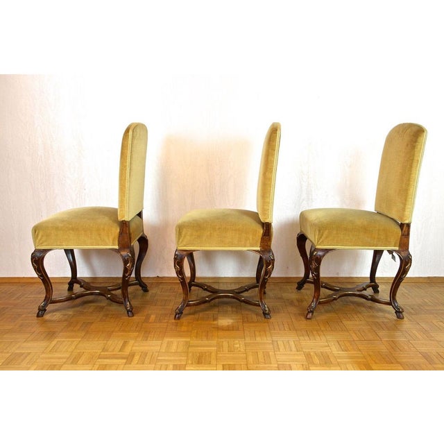 18th Century Baroque Dining Chairs with Gilt Accents, Italy, 1790, Set of 6 For Sale - Image 11 of 16