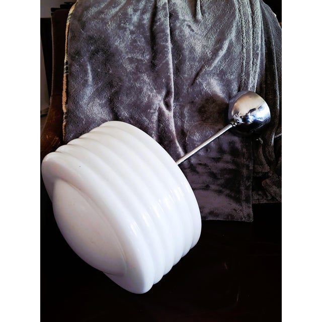 1920s Art Deco Pendant Light in Opaline Glass, 1920s For Sale - Image 5 of 11