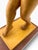 1990s Donald Nelsen Modernist Painted Wood Walking Figure Sculpture With Fez For Sale - Image 14 of 18