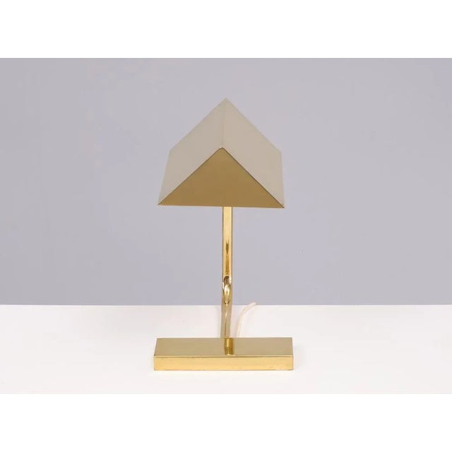 Mid-Century Brass Table Lamp, Switzerland, 1972 For Sale - Image 9 of 11