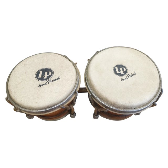 Vintage Jack Costanzo “Valje” Wood Bongos – 9” & 7.5” Latin Percussion Drums For Sale - Image 4 of 4