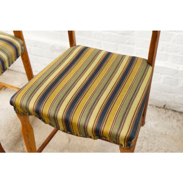 Vintage Oak and Wool Dining Room Chairs by Henning Kjaernulf, 1960s, Set of 4 For Sale - Image 13 of 18