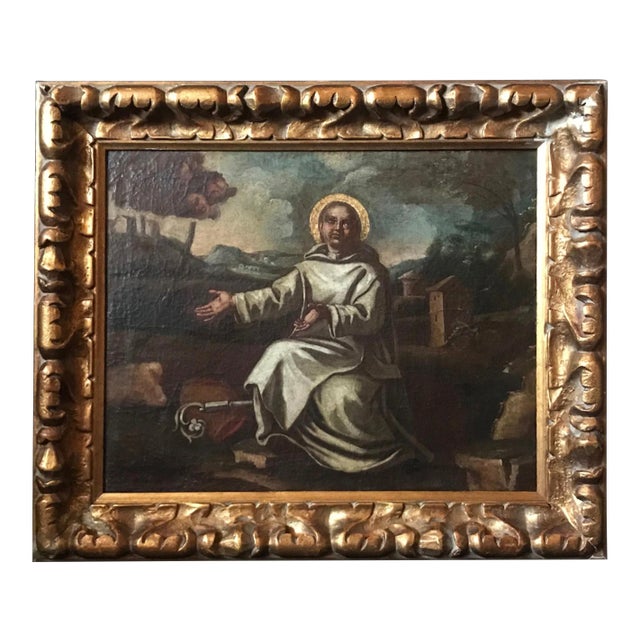 17th Century Saint Bernard of Clairvaux Painting For Sale