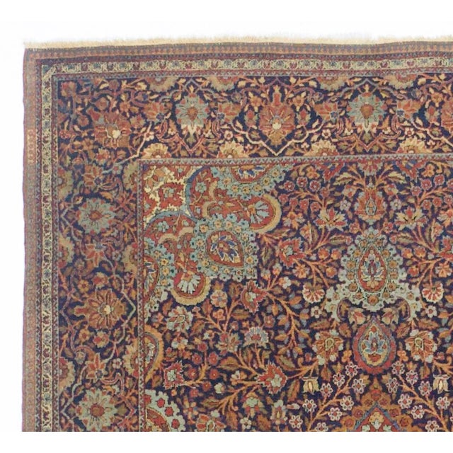 Persian Antique Persian Dabir Kashan Rug 4’4" X 6’6" For Sale - Image 3 of 5