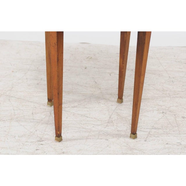 French Louis XVI Style 1870s Round Game Table with Flip Top and Tapered Legs For Sale - Image 4 of 9