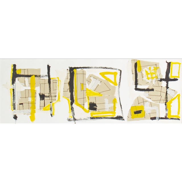A 2004 alkyd paint on paper painting with collage by the American artist Steven Conant (born 1949). Titled "Another...