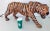 Glass 1960s Vintage Leather Wrapped Tiger Sculpture. For Sale - Image 7 of 8