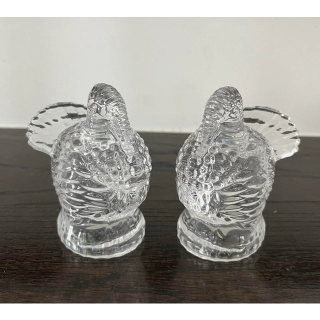 Vintage Shannon Crystal Turkey Salt & Pepper Shaker Set For Sale In Houston - Image 6 of 9